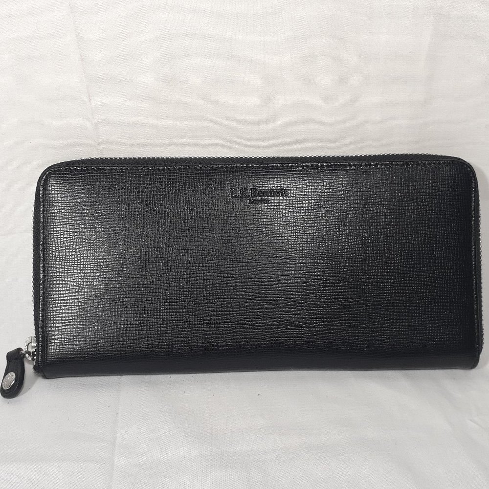 New LK Bennett Saffiano Leather Travel Wallet